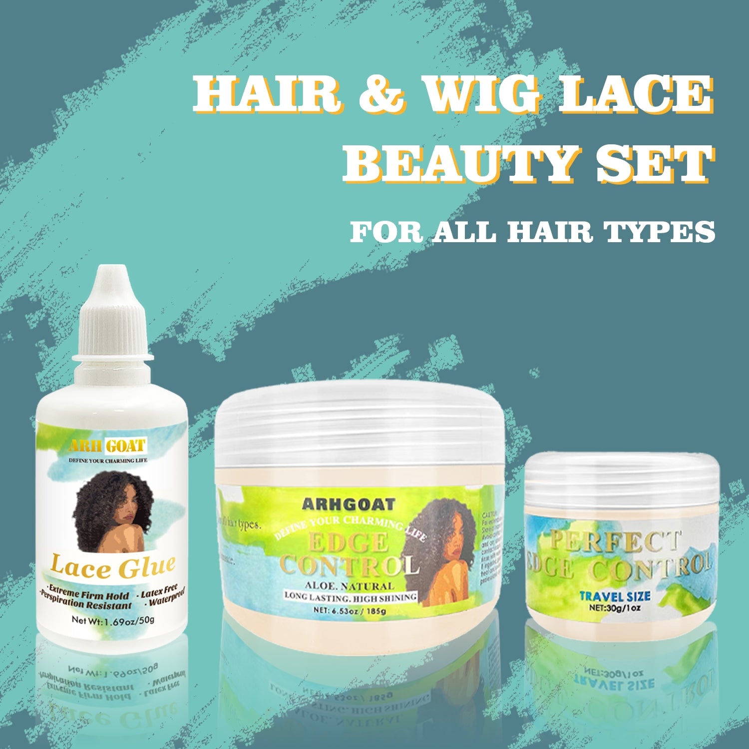 ARHGOAT Edge Control Set + Wig Lace Glue 1.69oz