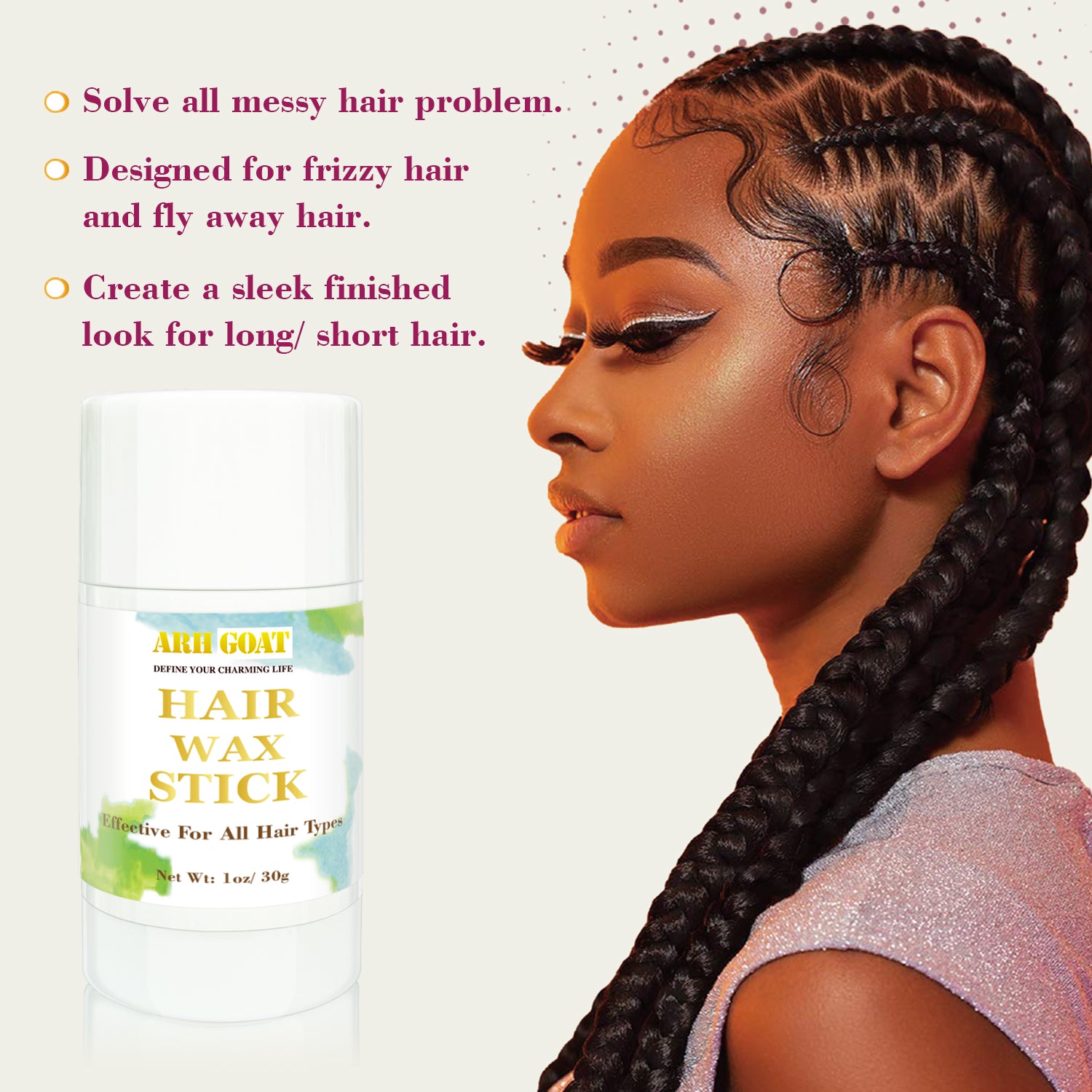 ARHGOAT Hair Wax Stick 1oz/30g