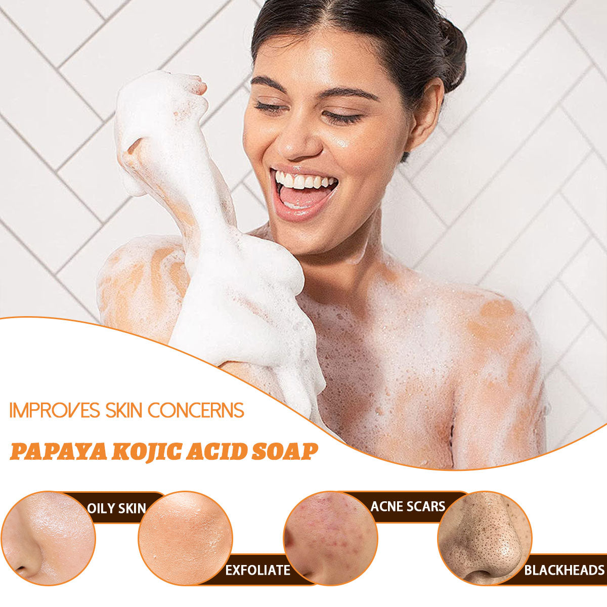 ARHGOAT Papaya Kojic Acid Soap - Improve Your Skin Concerns