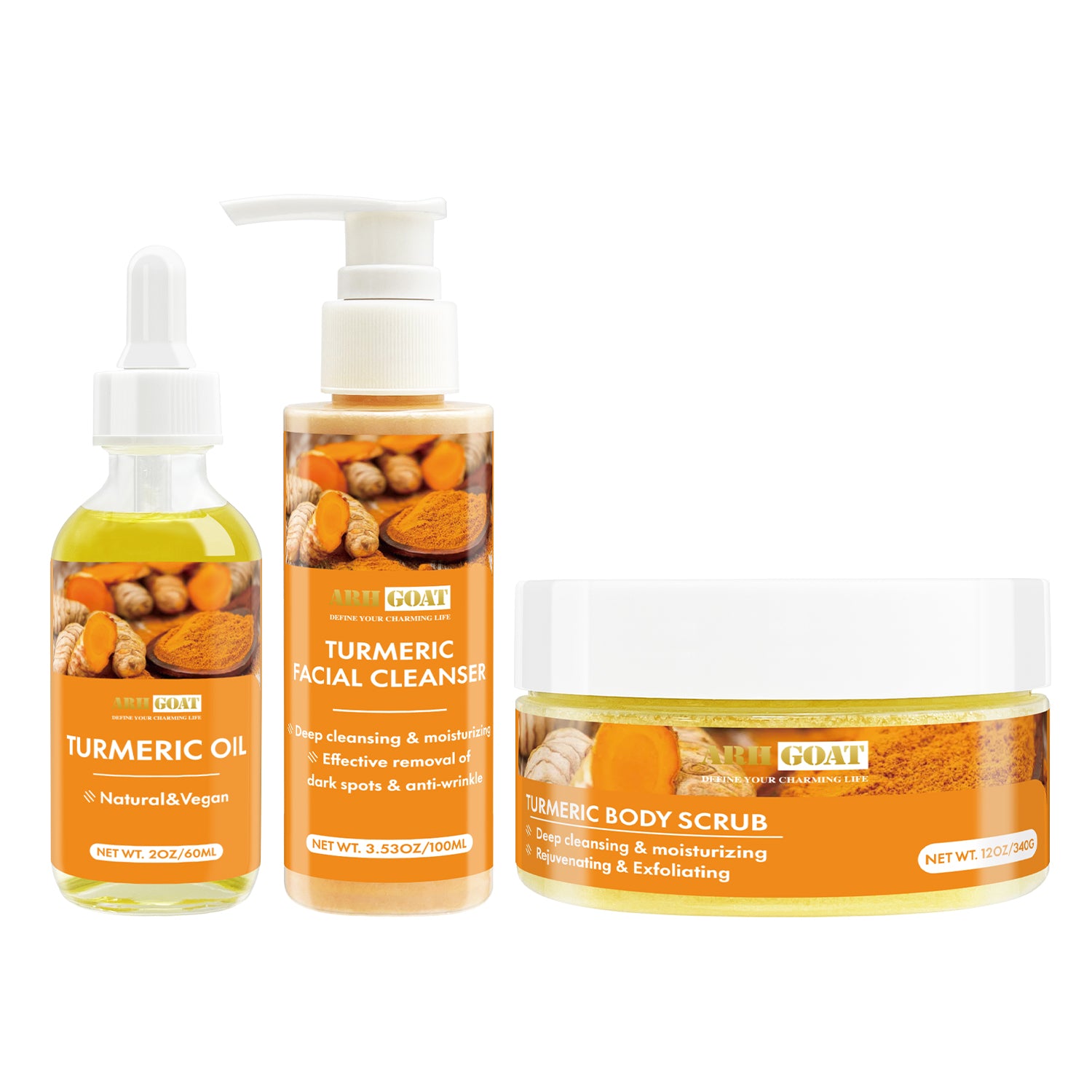 ARHGOAT Turmeric Body & Skin Care Set