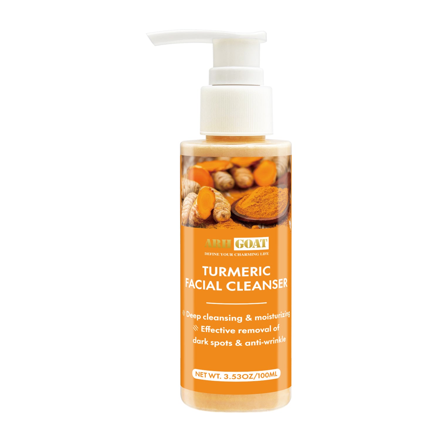 ARHGOAT Turmeric Facial Cleanser 3.53oz/100ml