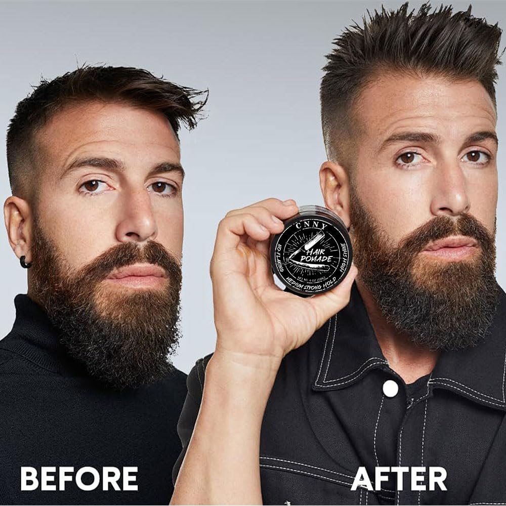 CNNY Hair Styling Pomade 4oz/120g, Before and After Results