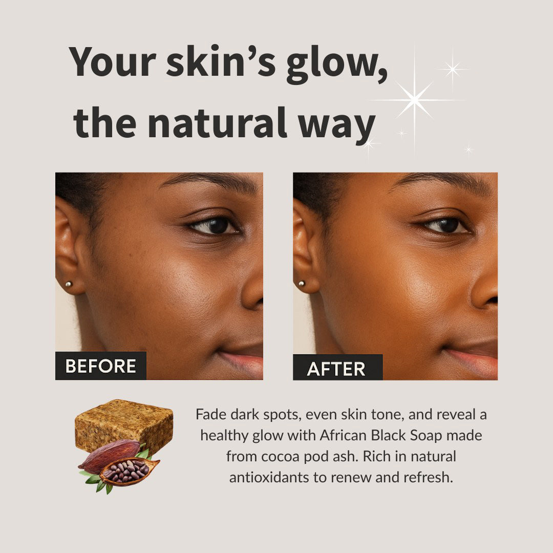 ARHGOAT Authentic African Black Soap - Before & After Results