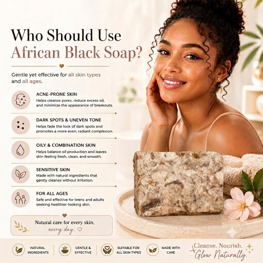 ARHGOAT Authentic African Black Soap For All Skin Types And All Ages