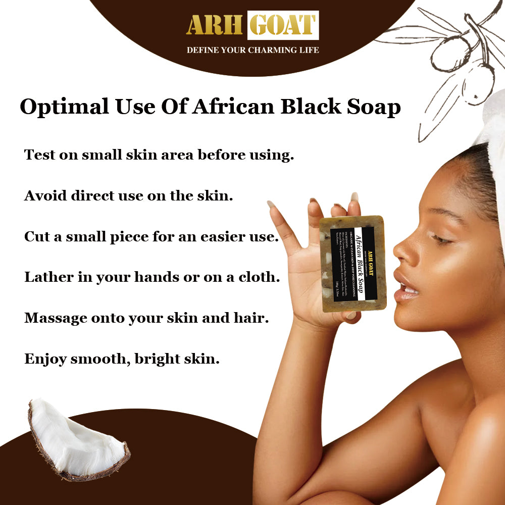 ARHGOAT African Black Soap - How To Use