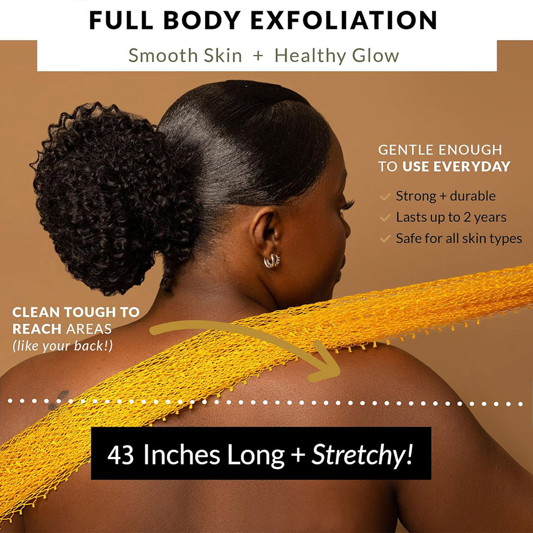 ARHGOAT African Net Sponge Exfoliating Shower Body Scrubber