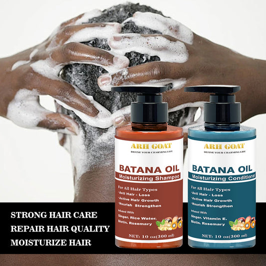 ARHGOAT Batana Oil Shampoo & Conditioner Set - For Hair Loss/Growth