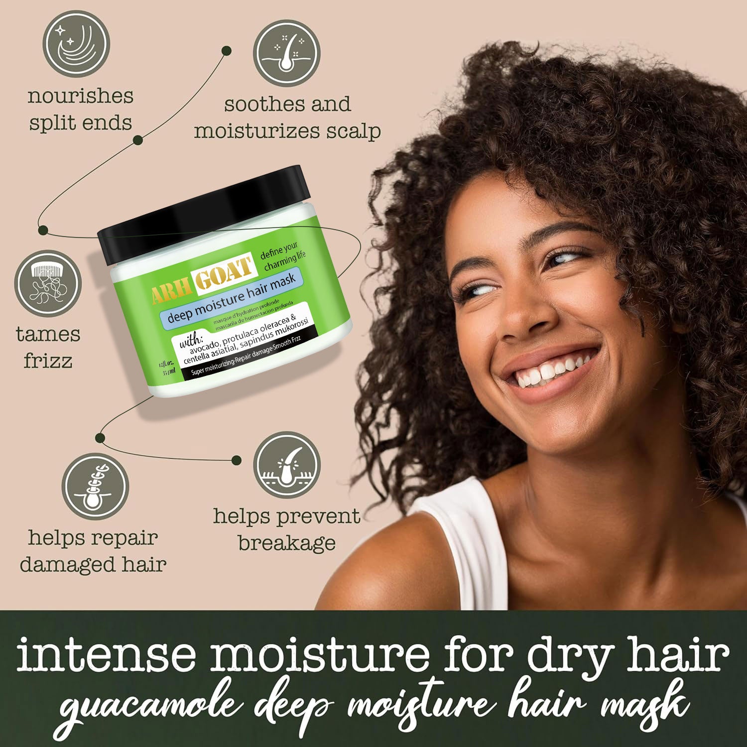 ARHGOAT Avocado Deep Moisture Hair Mask For Dry Hair - Benefits