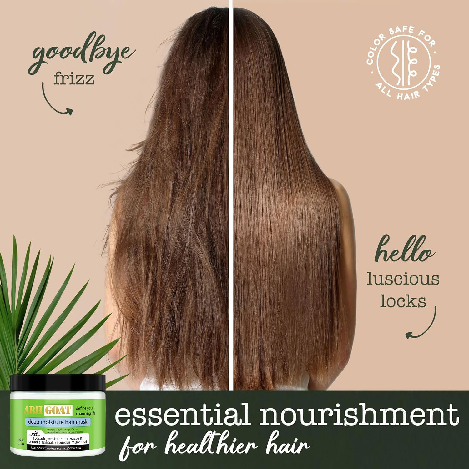 ARHGOAT Avocado Deep Moisture Hair Mask For Healthier Hair - Before & After Results