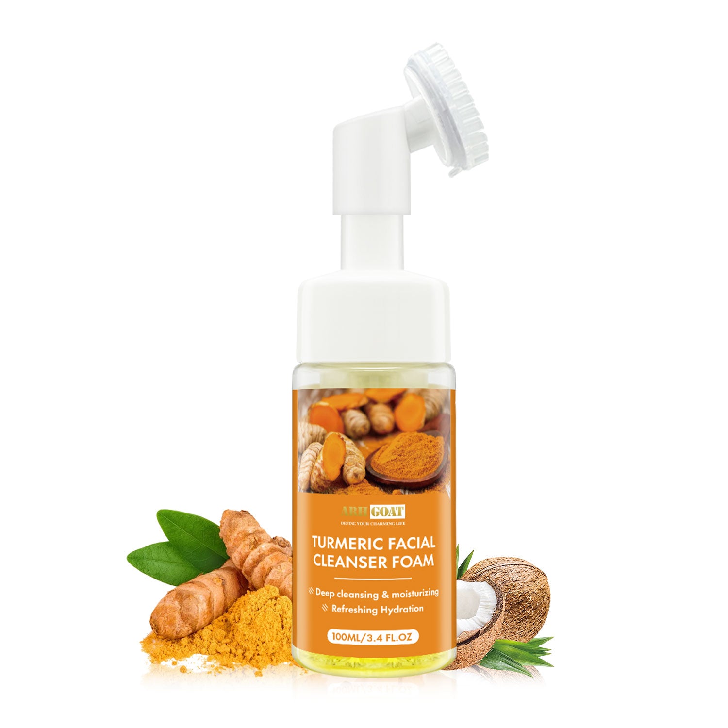 ARHGOAT Turmeric Facial Cleanser Foaming Face Wash 100ml