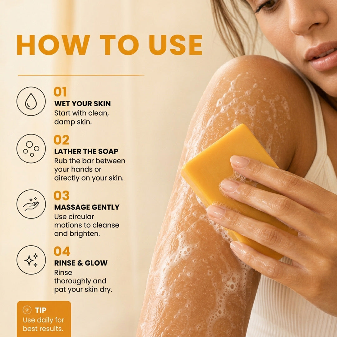 ARHGOAT Skin Lightening Kojic Acid Soap - How To Use