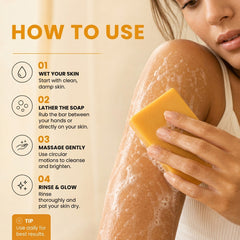 ARHGOAT Skin Lightening Kojic Acid Soap - How To Use
