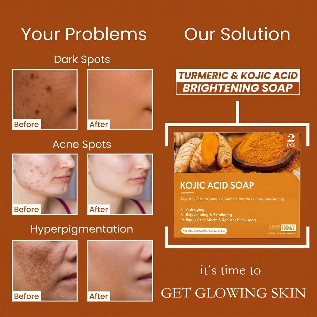 ARHGOAT Turmeric Kojic Acid Soap For All Skin Types
