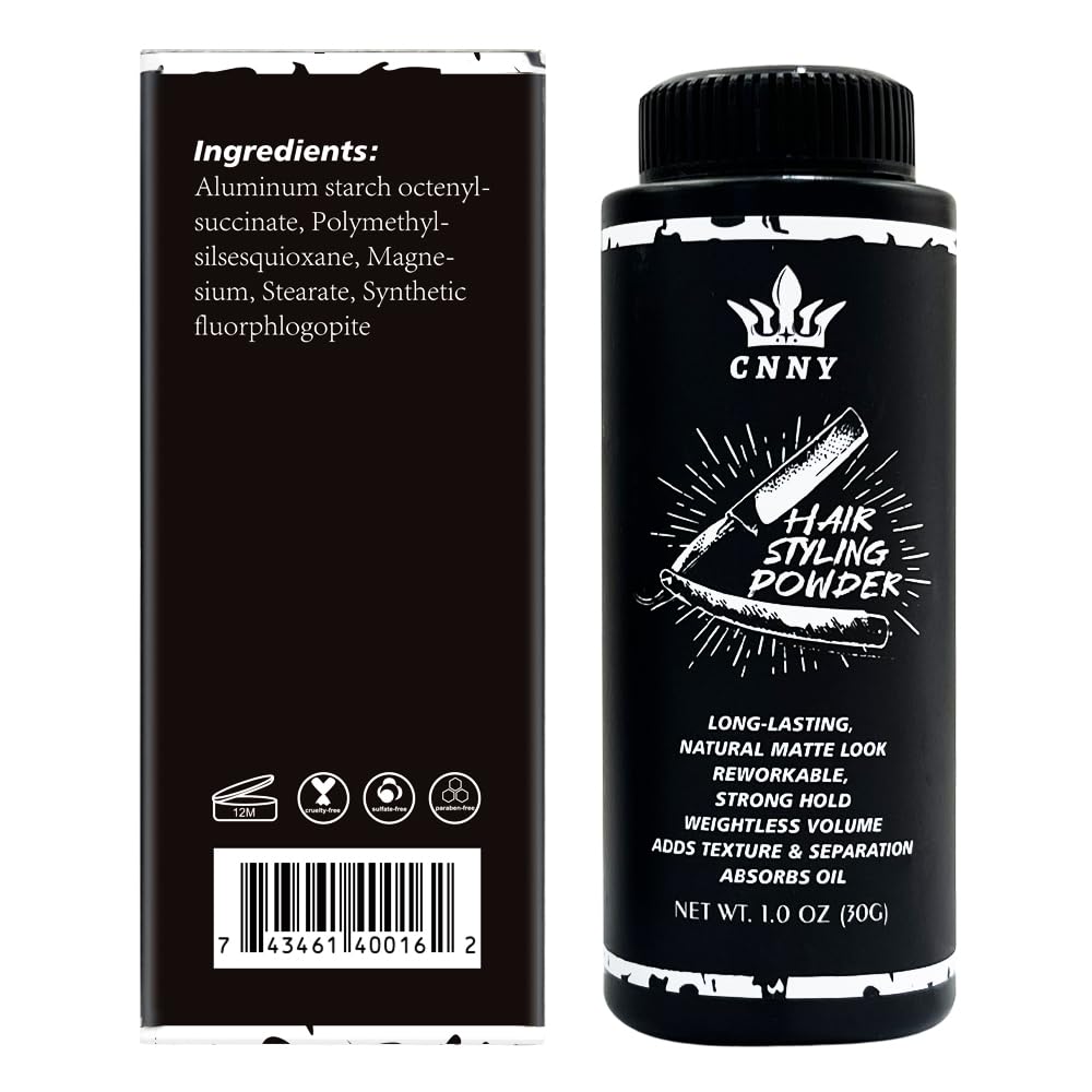 CNNY Hair Styling Powder 1oz/30g, Natural Ingredients