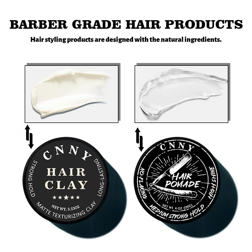 CNNY Hair Styling Set For Men: Natural Ingredients, Barber Grade