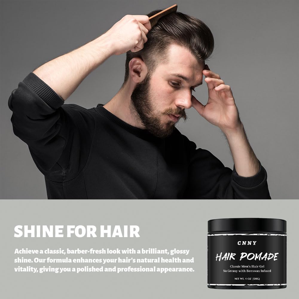 CNNY Hair Styling Set For Men: Hair Pomade, Medium Shine, All-Day Control